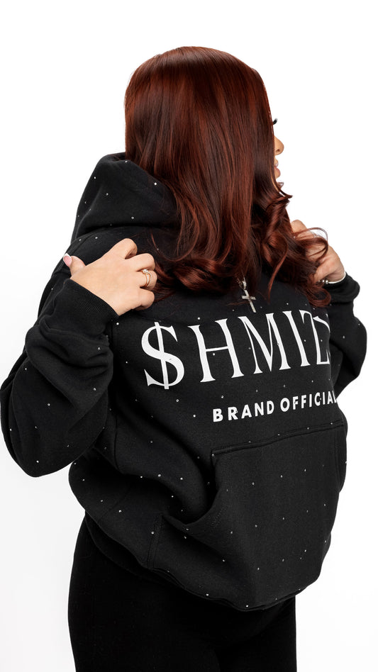 $HMIZY SILVER RHINESTONE OFFICIAL PULLOVER HOODIE